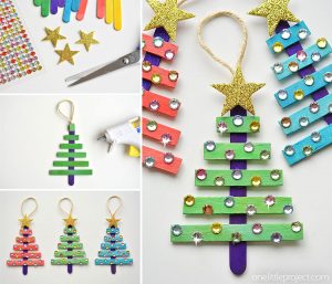 christmas stick popsicle trees crafts easy weihnachtsbasteln mit diy kindern craft bastelideen cards basteln paint weihnachten kinder sticks tree ornaments
