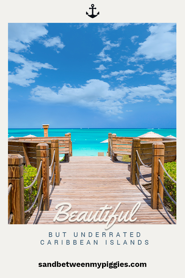The Caribbean is home to so many beautiful islands, but most people only know about a handful. That's why Sand Between My Piggies wanted to show you all about the many beautiful but underrated islands. Take a look at the breathtaking scenery and learn about things to do there. If you like to vacation with less crowds, adventure on your own, or just relax, these islands are for you. Don't forget the sunscreen. #caribbeanislands #vacationideas